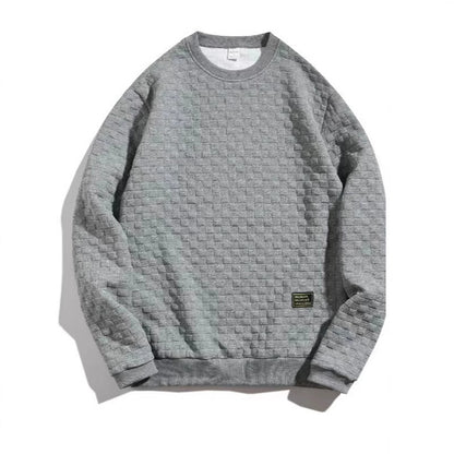 Men's sweatshirt with textured design and modern round neckline Skorter