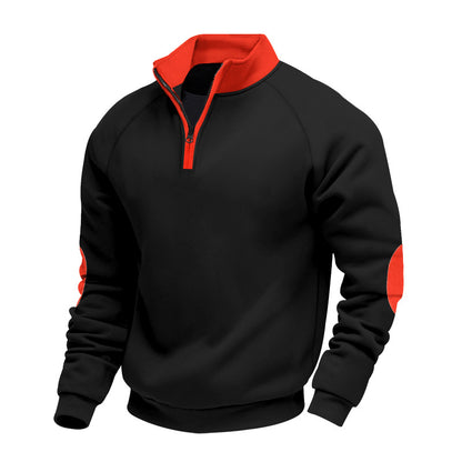 Men's sporty sweater with innovative zipper and contrast arm details Skorter