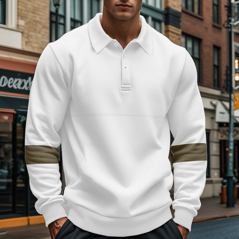 Men's sporty sweater with trendy contrasting stripes Skorter