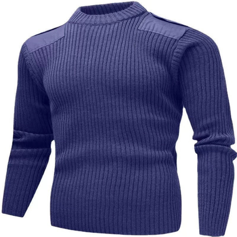 Men's textured knit top with shoulder details Skorter