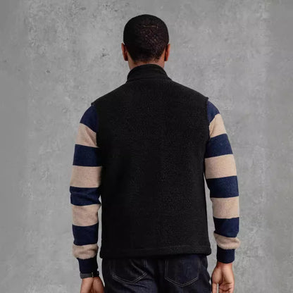 Men's stylish fleece jacket with textured collar and practical pockets Skorter