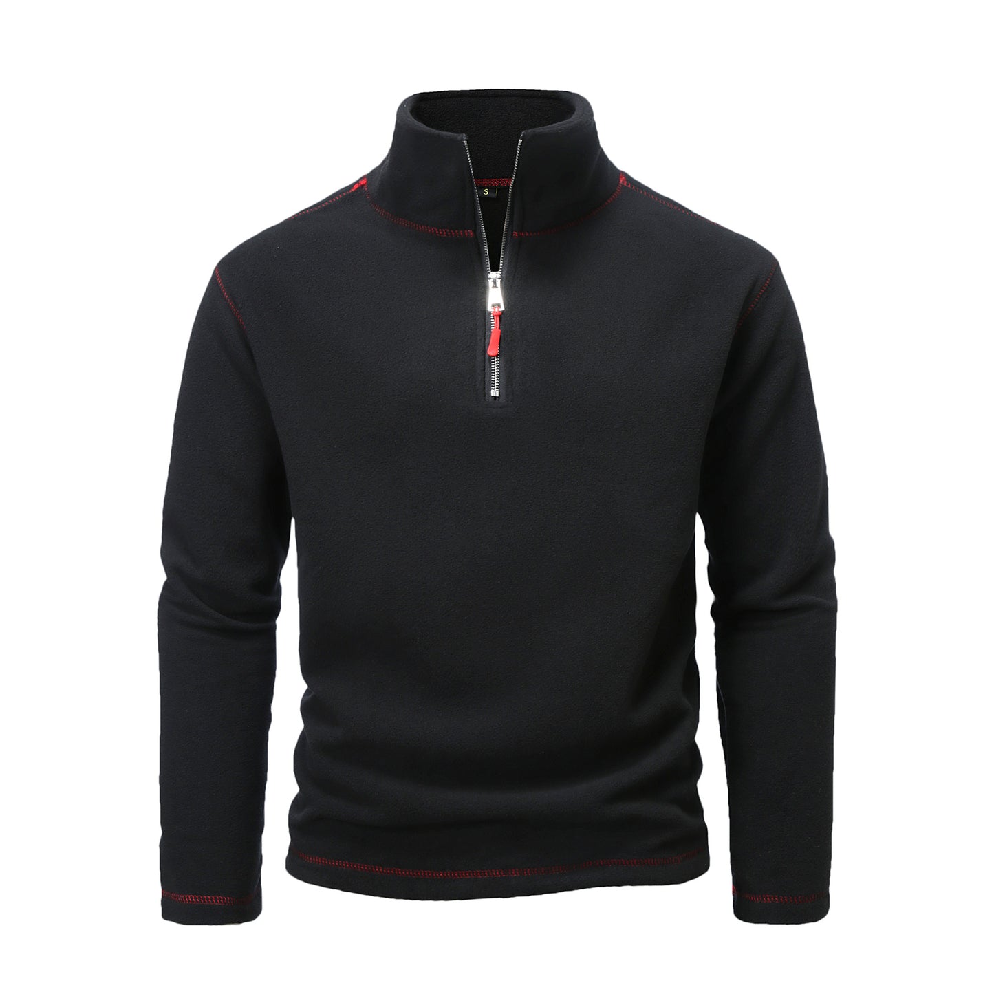 Men's fleece pullover with high collar and half zip Skorter