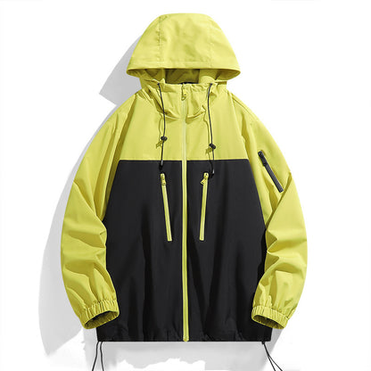 Men's windproof functional jacket with stylish color contrast and practical pockets Skorter