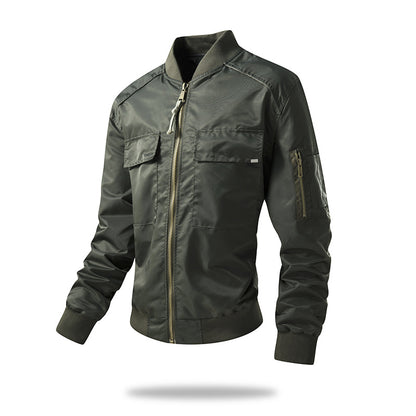Men's Bomber Jacket with Practical Pockets and Breathable Material Skorter