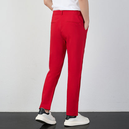 Men's Comfortable Chino Pants with Elastic Waistband Skorter