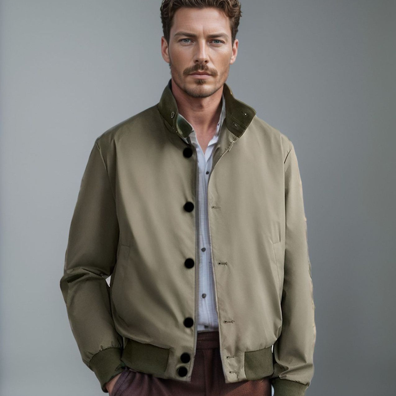 Men's sporty transitional jacket with zipper Skorter