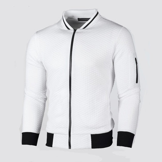 Men's sporty quilted jacket with zipper and contrast details Skorter