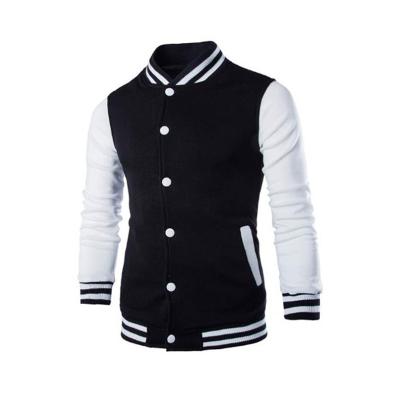 Men's sporty college jacket with contrasting sleeves and comfortable fit Skorter