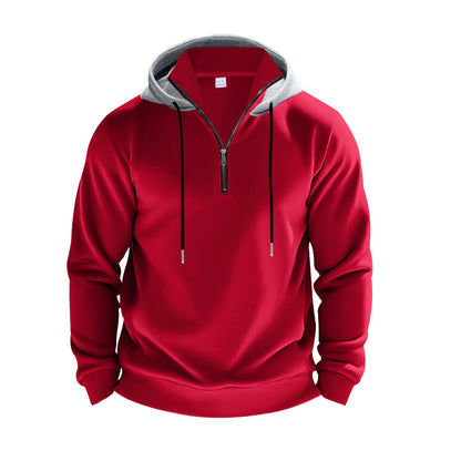Men's sporty hoodie with half-zip and breathable material Skorter