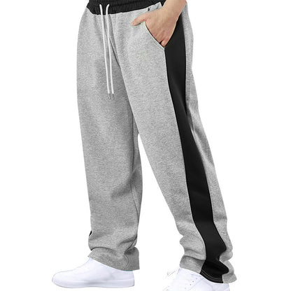 Men's Sporty Relaxed Fit Jogging Pants with Elastic Waistband and Side Pockets Skorter