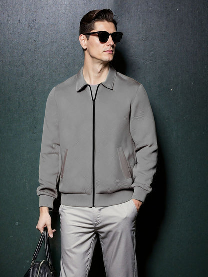 Men's sporty jacket with textured design and modern collar Skorter