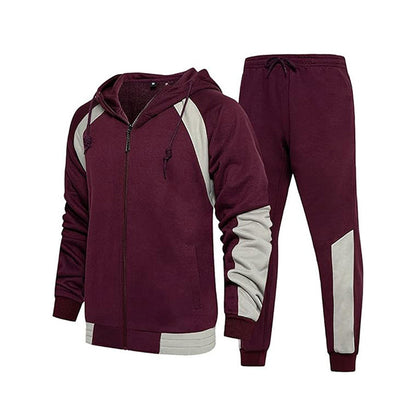 Men's sporty tracksuit with contrasting design and elastic cuffs Skorter