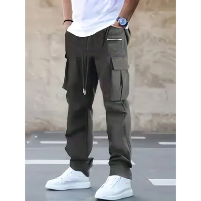 Men's modern cargo pants with multifunctional pockets and elastic waistband Skorter
