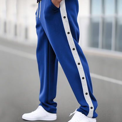 Men's sporty joggers with snap button closure and breathable material Skorter