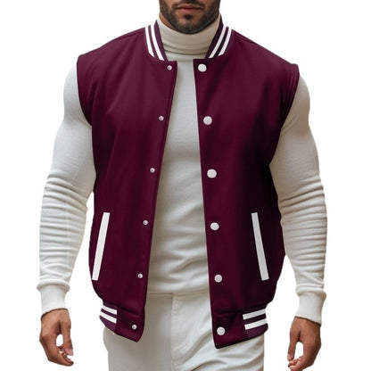 Men's casual vest in sports style with snap button closure and side insert pockets Skorter