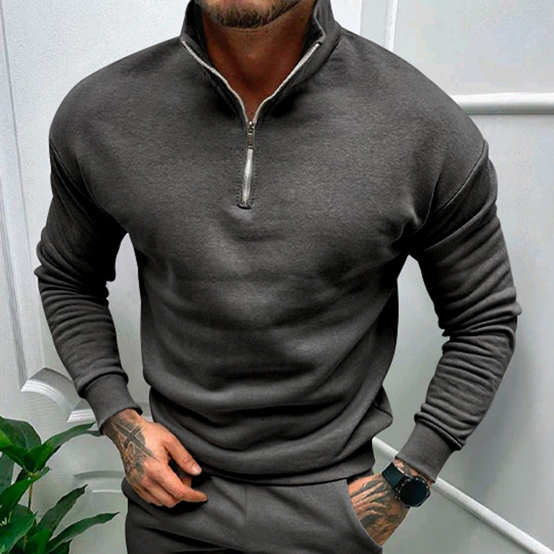Men's sweatshirt with stand-up collar and zipper Skorter