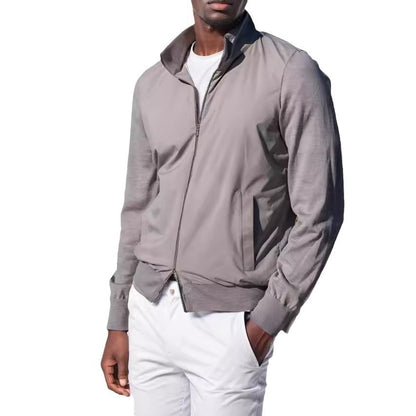 Men's sporty transitional jacket with modern stand-up collar and elastic cuffs Skorter