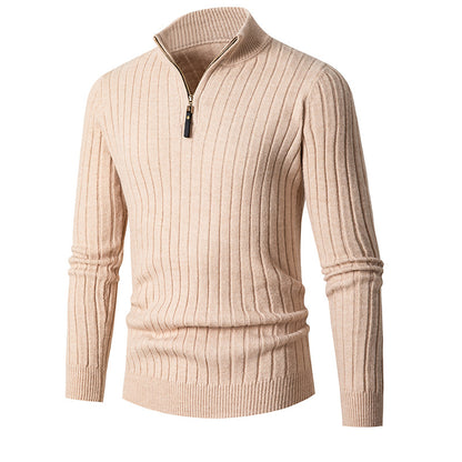 Men's stylish knitted sweater with high collar Skorter