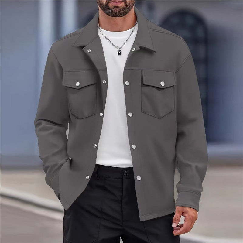 Men's versatile leisure jacket with modern pockets and button details Skorter