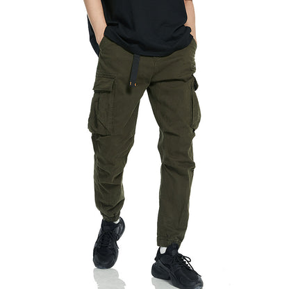 Men's cargo pants with elastic waistband and deep pockets Skorter