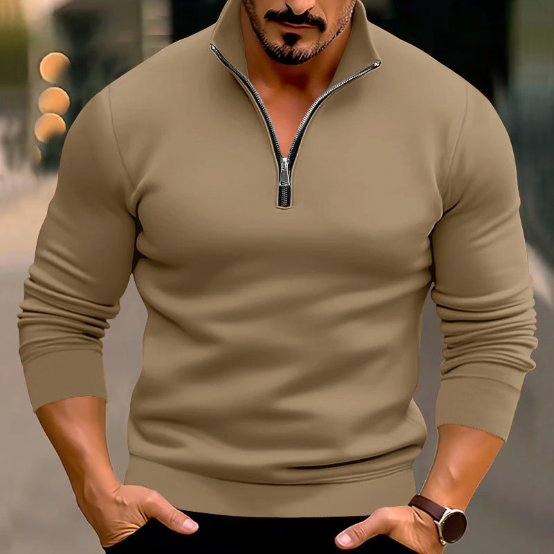 Men's pullover with half zipper and modern accents Skorter