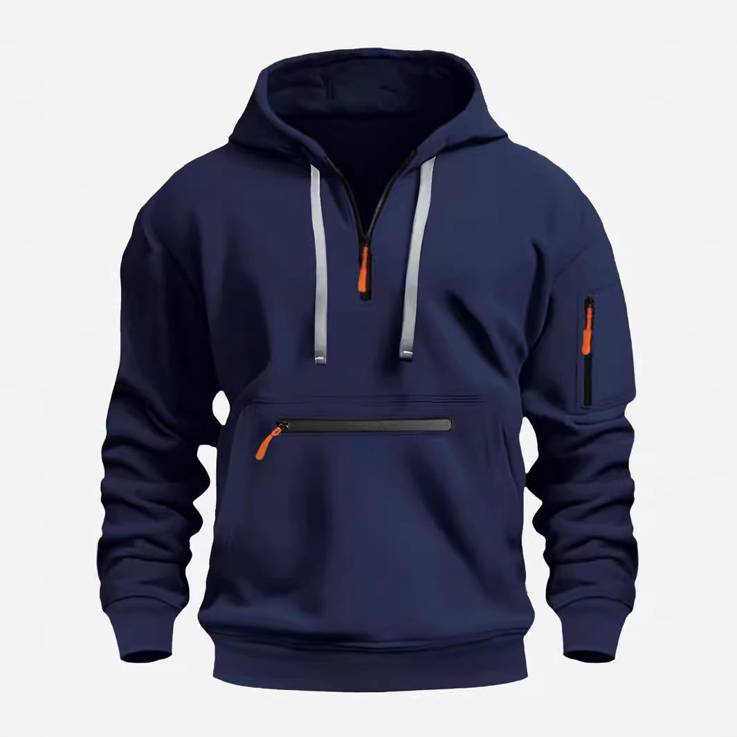 Men's stylish hoodie with practical zippered pockets Skorter