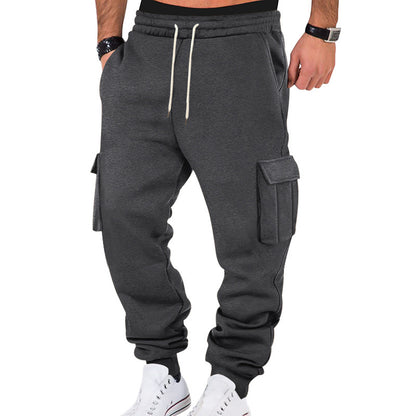 Men's cargo jogging pants with elastic waistband and practical pockets Skorter