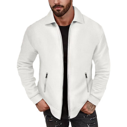 Men's stylish cardigan with textured design and side pockets Skorter