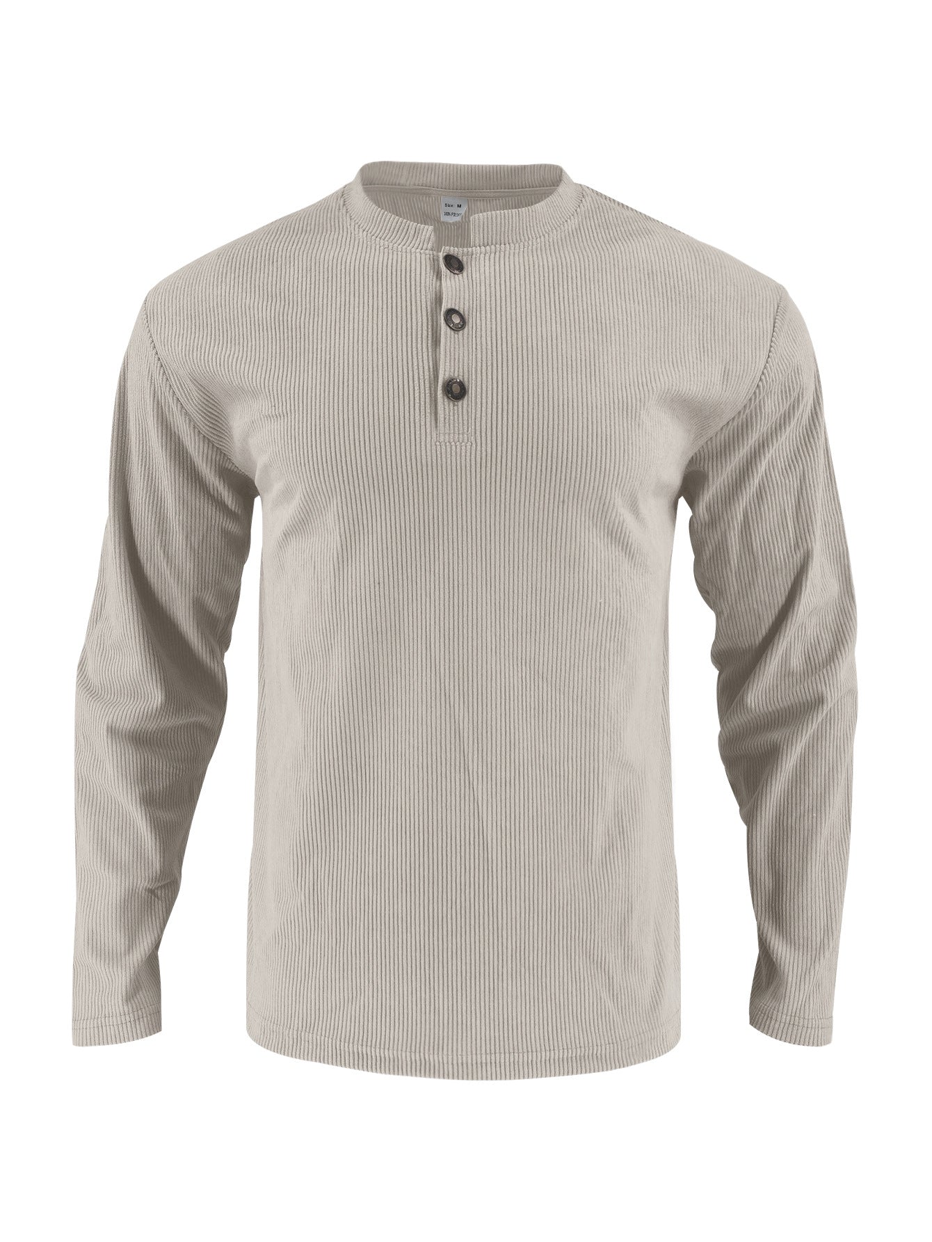 Men's long sleeve shirt with comfortable button placket and textured design Skorter