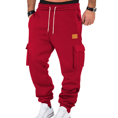 Men's Cargo Jogging Pants with Practical Pockets and Elastic Waistband Skorter