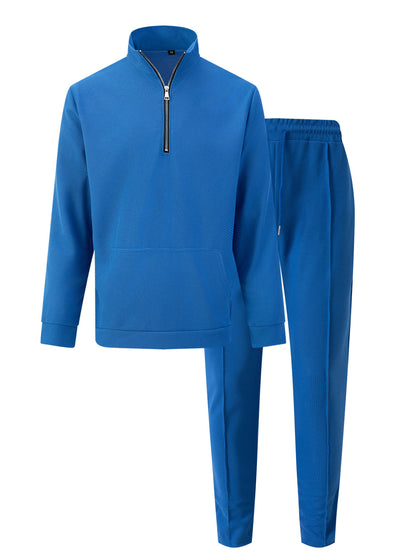 Men's Sporty Zip Sweater with Comfortable Jogging Pants Skorter