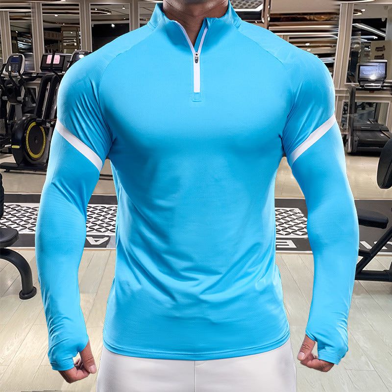 Herrtopp med andningsförmåga och halv dragkedja, Skorter