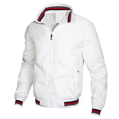 Men's sporty windbreaker with textured collar and breathable technology Skorter