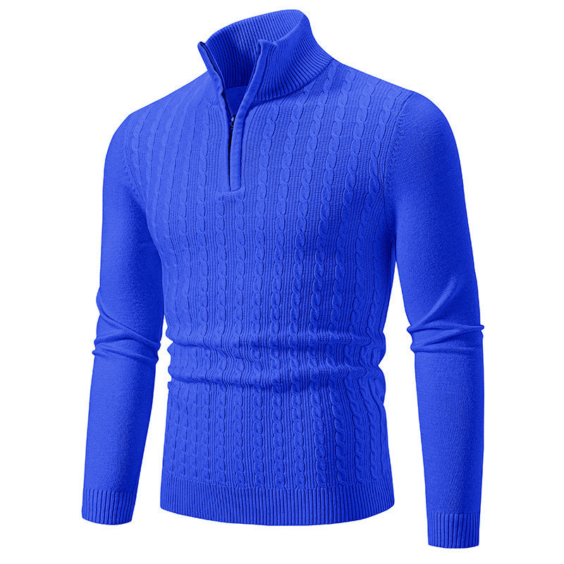 Men's stylish turtleneck sweater with zipper Skorter