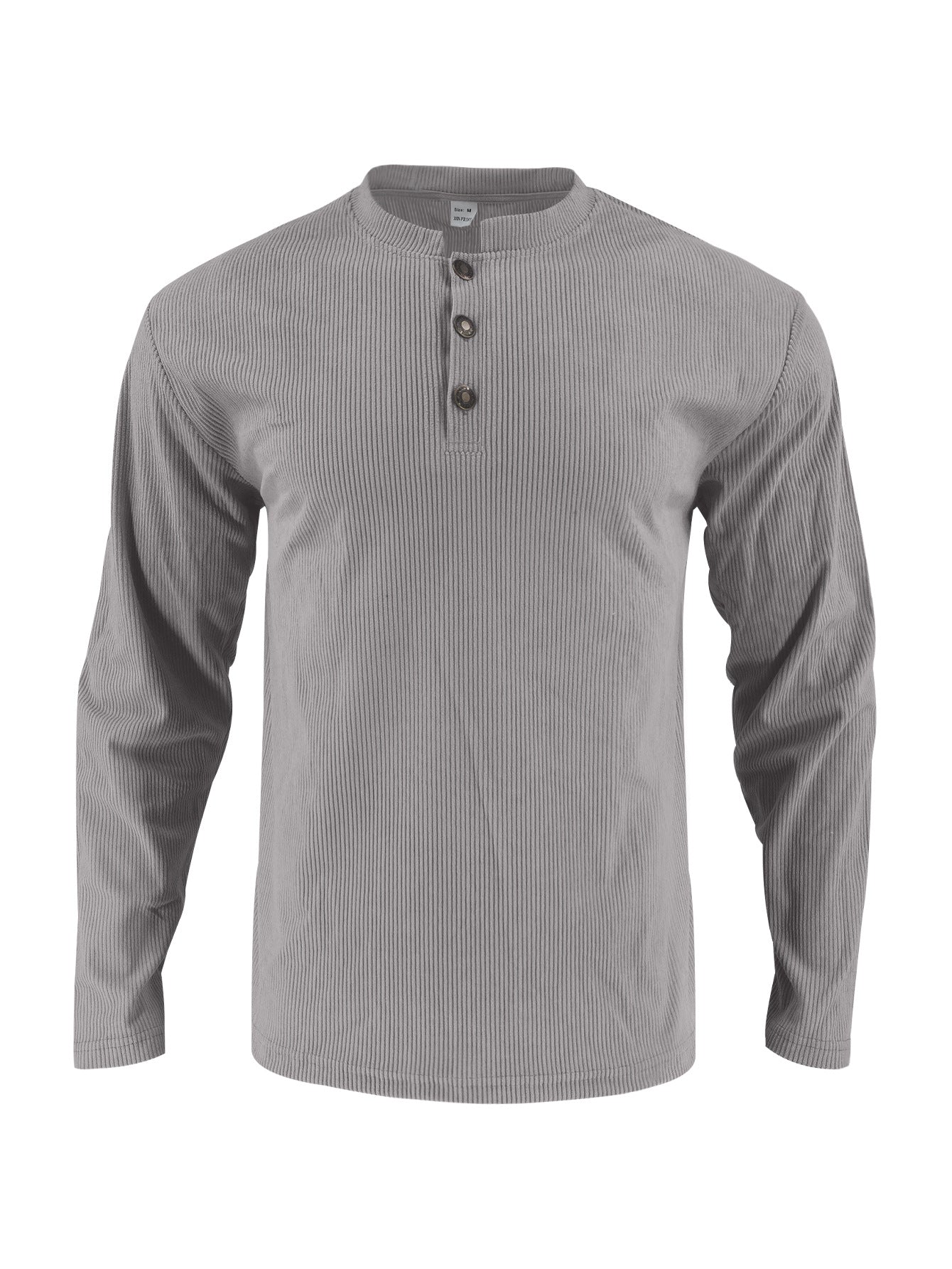 Men's long sleeve shirt with comfortable button placket and textured design Skorter