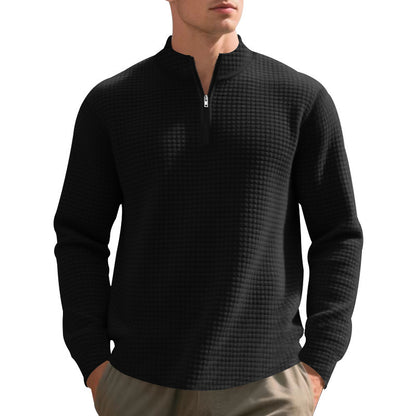 Men's sweater with high collar and practical zip opening Skorter