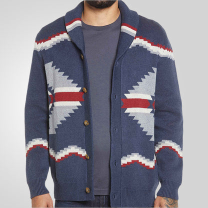 Herrkofta i modern etnisk design med praktiska knappar Skorter