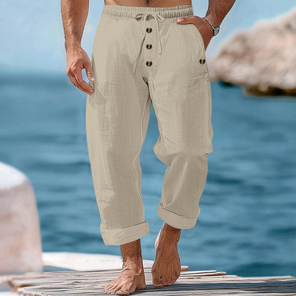 Men's loose beach pants with adjustable drawstring and practical side pockets Skorter