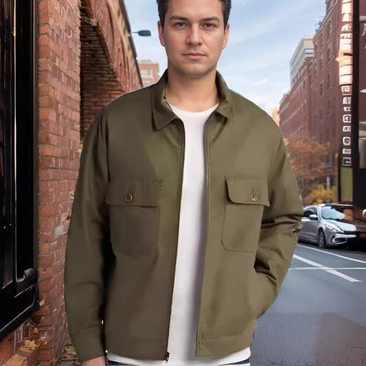 Men's utility jacket in modern design with practical pockets Skorter