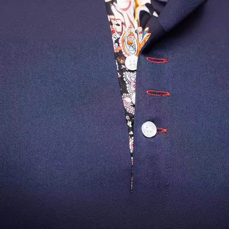 Men's long-sleeve shirt with modern paisley pattern and exclusive details Skorter