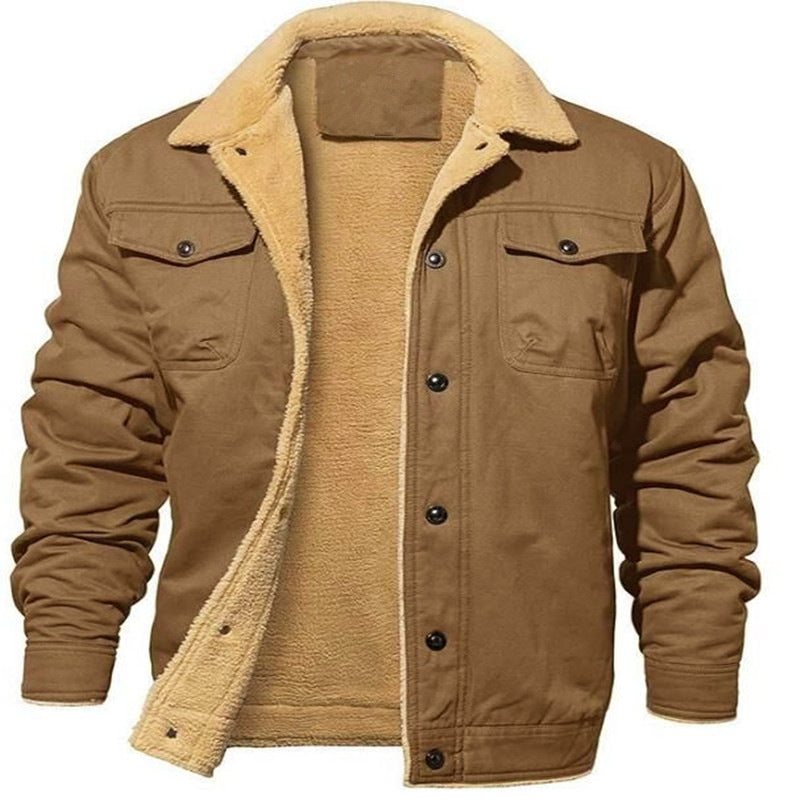 Men's utility jacket with warming lining and stylish lapel collar Skorter