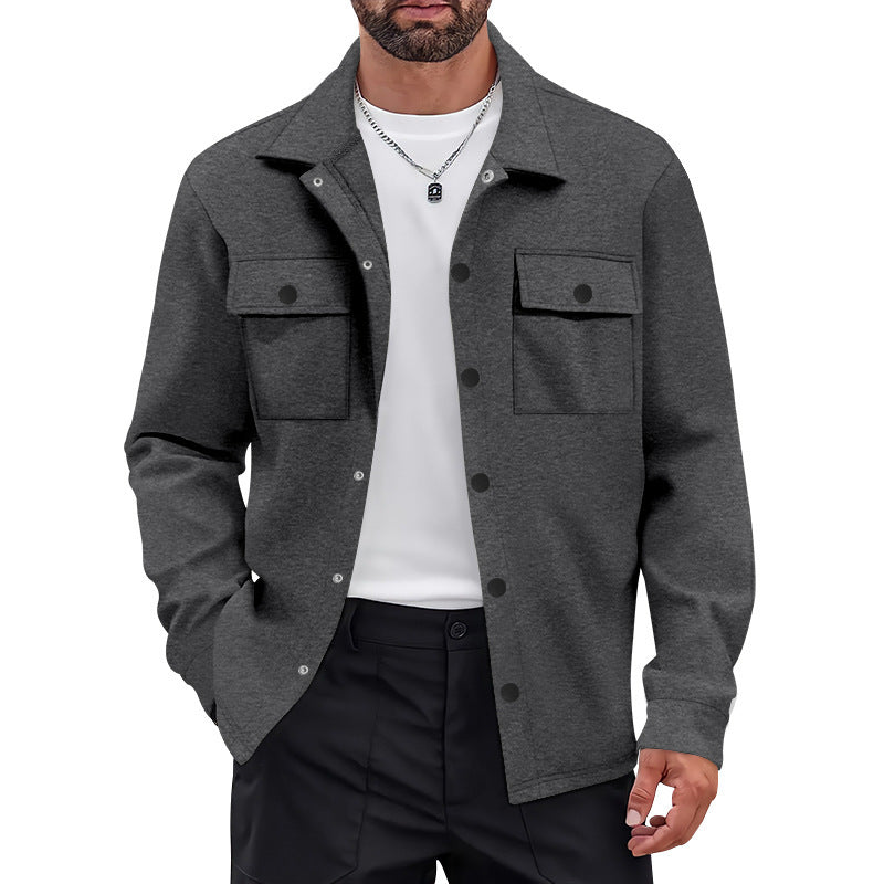 Men's Utility Jacket with Modern Pockets and Comfortable Fit Skorter