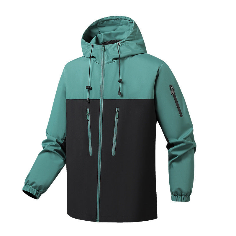 Men's windproof functional jacket with stylish color contrast and practical pockets Skorter