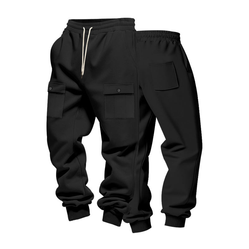 Men's cargo jogging pants made of soft cotton blend with elastic waistband and practical pockets Skorter