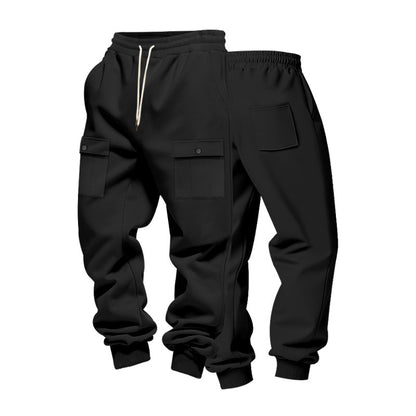 Men's cargo jogging pants made of soft cotton blend with elastic waistband and practical pockets Skorter