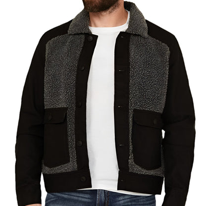 Men's warm fleece jacket with practical pockets and soft collar Skorter