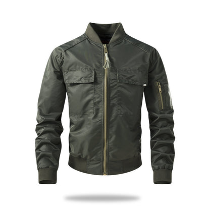 Men's Bomber Jacket with Practical Pockets and Breathable Material Skorter