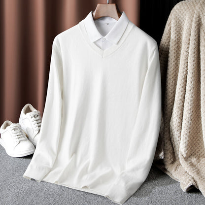 Men's V-Neck Sweater Skorter