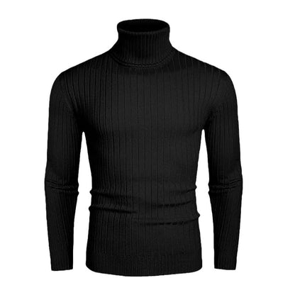 Men's turtleneck sweater made of high-quality ribbed knit Skorter