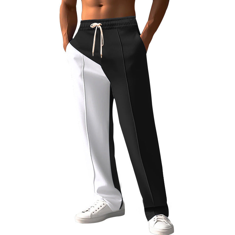 Men's sporty leisure pants with innovative cut and contrast details Skorter